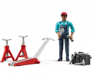 Bruder. Фигурка автослесаря с аксессуарами (Bruder, 62-100)